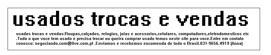 Loja de usados trocas e vendas